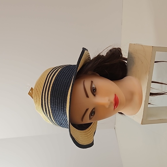 Summer Fedora Hat 100% paper straw Unisex black detail British Style Handmade - Picture 8 of 17